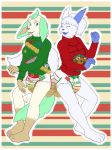  anthro barefoot big_breasts biped bodily_fluids breasts carnival-tricks clothing diaper duo feces female fur genital_fluids hair happy hi_res messy_diaper scat smile soiling sweater topwear urine watersports wet_diaper wetting 