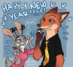  canid canine disney english_text female fox happy judy_hopps lagomorph leporid male mammal nick_wilde rabbit smile speech_bubble text yelnatsdraws zootopia 