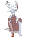  amputee anthro antlers cervid chinese_clothing clothed clothing horn louis_(beastars) male mammal prosthetic solo コメント 