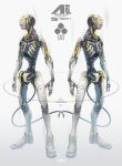  android cyborg energy_gun esuthio exoskeleton mecha mechanical mechanical_arms no_humans original power_armor power_suit robot science_fiction super_robot weapon 