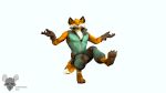  16:9 3d_(artwork) 3d_animation animated anthro connivingrat dancing digital_media_(artwork) epic_games fennix_(fortnite) fortnite hair looking_at_viewer male mammal orange_hair smile tongue tongue_out video_games 