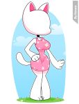  2019 animal_crossing anthro blanca_(animal_crossing) breasts clothed clothing faceless felid feline felis female hi_res horaco mammal nintendo simple_background solo video_games white_background 