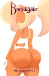  2019 7-light-of-shadows-7 accessory activision anthro bandicoot big_butt blonde_hair breasts butt clothed clothing coco_bandicoot cover crash_bandicoot_(series) digital_media_(artwork) english_text eyeless female fingerless_gloves from_behind_(disambiguation) fur gloves hair hair_accessory hair_tie hands_on_thighs handwear hi_res huge_butt long_hair magazine_cover mammal marsupial mouthless noseless pinup ponytail pose rear_view shirt simple_background small_waist solo standing tank_top text thick_thighs thong title topwear underwear video_games white_background white_clothing white_gloves white_tank_top white_topwear white_underwear wide_hips 