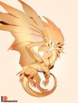  2019 ambiguous_gender claws digital_media_(artwork) dragon feral hi_res horn membrane_(anatomy) membranous_wings patto scales scalie simple_background solo spines western_dragon wings 