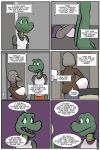  alligator alligatorid angie_(study_partners) anthro avian bird bottomless breasts clothed clothing comic crocodilian dialogue duo english_text feathers female green_scales grey_feathers hi_res kiki_(study_partners) kiwi_(bird) ratite reptile scales scalie study_partners teenager text thunderouserections young 