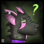  1:1 ? animate_inanimate anthro collar dragon ear_piercing ear_ring eyebrow_piercing facial_piercing horn implied_transformation inflatable living_inflatable male mouthless piercing solo text therubberdragon transformation 