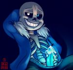  animated_skeleton bone hi_res humanoid male not_furry penis rattlecat sans_(undertale) skeleton solo undead undertale video_games 