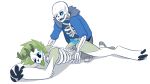 animated_skeleton bone duo hi_res humanoid lethargicdeer male penis sans_(undertale) simple_background skeleton tongue undead undertale video_games white_background 