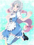  breast_hold eromanga-sensei izumi_sagiri maid makicha thighhighs 