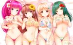  amatsu_kanata bikini breast_grab girlfriend_(kari) kokonoe_shinobu masa_(mirage77) sasahara_nonoka swimsuit tagme_(character) 