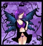  bug butterfly fairy insect kaoxita purple purple_eyes purple_hair self_upload solo wings 