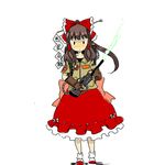  bad_id bad_pixiv_id bangs ghostbusters hakurei_reimu parody proton_pack solo sunameri_oishii touhou translated 