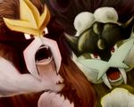  bad_pixiv_id debooon entei friends gen_2_pokemon no_humans pokemon pokemon_(creature) raikou 