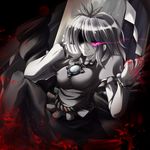  akatuti blood monochrome short_hair solo touhou yasaka_kanako 