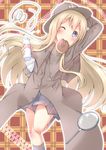  bad_id bad_pixiv_id banned_artist blonde_hair blue_eyes bottle detective hat k-on! kotobuki_tsumugi long_hair magnifying_glass milk mirai_(macharge) one_eye_closed pocket_watch solo watch 