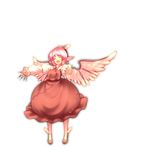  :d =_= animal_ears closed_eyes fingernails full_body hat highres long_fingernails music mystia_lorelei open_mouth pink_hair short_hair singing smile solo touhou transparent_background tro wings 