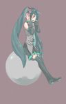  aharan bad_id bad_pixiv_id boots detached_sleeves green_eyes green_hair hatsune_miku headset long_hair necktie skirt solo thigh_boots thighhighs twintails very_long_hair vocaloid 
