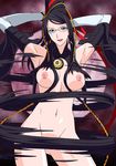  1girl bayonetta bayonetta_(character) breasts covering glasses highres lip_licking moon rudoni smile 