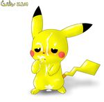  black_eyes blush chibi cum curby female feral holding mammal messy mouse nintendo open_mouth pikachu pok&#233;mon pokemon pussy rodent solo standing video_games 