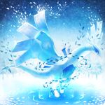  1:1 2014 belly detailed_background digital_media_(artwork) feral flying kuranaga15 legendary_pok&eacute;mon lugia night nintendo outside petals pok&eacute;mon pok&eacute;mon_(species) sky solo star starry_sky translucent translucent_skin tree video_games wings 