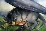  anthro avian cuddling gryphon invalid_tag mammal mouse murid murine rodent sleeping torakuta torvid wafflemouse 