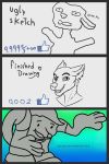  alternate_species anthro bethesda_softworks canid canine comic english_text eyebrows fallout furrification grin hi_res humor mammal meme prometheuzone smile text vault_boy video_games 