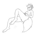  2019 anthro breasts canid canine controller digital_media_(artwork) female fox free_art fur game_controller gaming hair headgear headphones headset hi_res holding_object jakethegoat mammal nipples nude playing_videogame pussy simple_background sitting sketch solo 