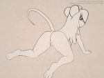  4:3 all_fours anthro bedroom_eyes butt chip_&#039;n_dale_rescue_rangers crawling disney feet female fluffytuft gadget_hackwrench hair half-closed_eyes hi_res long_hair looking_back mammal mouse murid murine nude presenting pussy rodent seductive sketch smile solo spread_legs spreading 