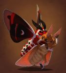  2012 arthropod brown_background digital_media_(artwork) duo hug insect katie_hofgard lepidopteran moth simple_background wings 