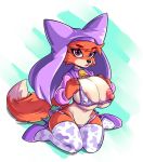  anthro big_breasts breasts camel_toe canid canine cleavage clothed clothing cowbell disney female footwear fox hi_res high_heels maid_marian mammal missphase nipple_slip robin_hood_(disney) shoes solo 