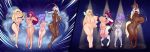  2017 absurd_res anime anthro asinus big_breasts bovid bovine breasts cattle clothing domestic_pig donkey elf equid equine female group hi_res horse huge_breasts human human_to_anthro humanoid humanoid_to_anthro mammal nude species_transformation suid suina sus_(pig) sylviajo torn_clothing transformation 