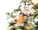  animal_ears asian_clothes breast_hold bunny_ears cleavage see_through tail yujiu 