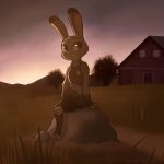  1:1 anthro building clothing disney enginetrap female grass hi_res judy_hopps lagomorph leporid long_ears mammal outside police_uniform rabbit rock sitting smile solo tree uniform zootopia 