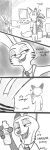  aureldrawsstuff beverage black_and_white canid canine comic dialogue disney fox hi_res jack_savage lagomorph leporid male mammal monochrome nick_wilde rabbit stripes zootopia 