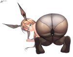  amiya_(arknights) animal_ears arknights ass bunny_ears feet konishi_(565112307) pantsu pantyhose 