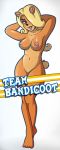  activision anthro bandicoot biped breasts crash_bandicoot_(series) female hi_res mammal marsupial pussy solo tawna_bandicoot text video_games walrusmastah 