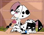  101_dalmatian_street 101_dalmatians 2019 3_toes balls bedroom_eyes bestiality blush bodily_fluids canid canine canis collar cum cum_on_body cum_on_face cum_on_tongue dalmatian dee_dee_(101_dalmatians) disney dizzy_(101_dalmatians) domestic_dog erection feet female feral foot_fetish footjob fur genital_fluids grass group group_sex half-closed_eyes hi_res human human_on_feral interspecies lying male male/female male_on_feral mammal nude on_back on_front penis seductive sex smile solo spots threesome toes tongue tongue_out whitewolf20xx young 