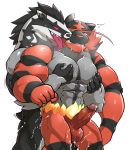  abs absurd_res anal anal_penetration anthro balls bodily_fluids cum erection genital_fluids hi_res humanoid_penis incineroar maldu male male/male muscular muscular_male nintendo nude obstagoon pecs penetration penis pok&eacute;mon pok&eacute;mon_(species) tongue tongue_out uncut video_games 