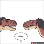  1:1 ambiguous_gender dialogue dinosaur duo feral pet_foolery reptile roxy_the_t-rex scalie theropod tyrannosaurid tyrannosaurus tyrannosaurus_rex 