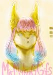  2d_animation animated blue_hair canid canine female fox fur hair mammal one_eye_closed pink_hair signature star wink yellow_fur 