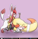  anal anal_penetration blush bodily_fluids braixen cum eeveelution eyewear genital_fluids glaceon glasses looking_pleasured male male/male nintendo penetration penis pok&eacute;mon pok&eacute;mon_(species) rymherdier scarf simple_background tongue tongue_out video_games 