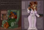  age_difference anthro bathrobe bodily_fluids breasts clothed clothing comic cub cum dialogue digital_media_(artwork) disney duo female genital_fluids hi_res humanoid_penis intimidation kit_cloudkicker larger_female male mammal masturbation mature_female nude older_female orgasm penile penile_masturbation penis phone rebecca_cunningham robe size_difference talespin teenager text ursid vylfgor young younger_male 