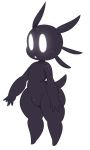  2019 4_fingers ambiguous_gender black_body empty_eyes featureless_crotch fingers freckles glowing glowing_eyes hi_res not_furry nude simple_background solo sssonic2 standing unknown_species white_background white_eyes wide_hips 