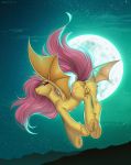 anus female feral flutterbat_(mlp) fluttershy_(mlp) friendship_is_magic hi_res margony moon my_little_pony night pussy thestral 