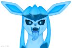  absurd_res blue_eyes blue_insides bodily_fluids canid canine drooling eeveelution emu34b female feral glaceon hi_res icelyn_(emu34b) mammal mouth_shot nintendo pok&eacute;mon pok&eacute;mon_(species) saliva simple_background solo teeth vector video_games 