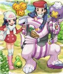  arthropod bag balloon bee black_eyes blue_eyes blue_hair bonsly boots brown_eyes budew clothing dawn_(pok&eacute;mon) dress drifloon feeding female food footwear green_skin hair hair_decoration hat headgear headwear human hymenopteran insect legendary_pok&eacute;mon lucas_(pok&eacute;mon) male mammal nintendo palkia pink_skin pok&eacute;mon pok&eacute;mon_(species) pokemoa purple_skin red_eyes riding tree video_games yellow_skin 