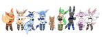  2019 absurd_res anthro big_tail black_fur blue_eyes blue_fur blue_markings blue_skin blush bra breasts brown_eyes brown_fur butt chiyosuke_masin clothing digital_media_(artwork) eevee eeveelution espeon eyes_closed facial_markings female flareon fluffy forehead_markings forked_tail fur glaceon gloves_(marking) glowing glowing_markings group hair head_markings hi_res jolteon leafeon leg_markings legwear looking_at_another looking_at_viewer looking_back maid_uniform mammal markings nintendo open_mouth orange_fur panties pattern_clothing pattern_legwear pawpads pink_fur pok&eacute;mon pok&eacute;mon_(species) purple_eyes simple_background size_difference smile socks socks_(marking) standing striped_clothing striped_legwear striped_socks striped_thigh_highs stripes sylveon tail_markings thigh_highs tongue umbreon underwear uniform vaporeon video_games white_background white_fur yellow_eyes yellow_fur 