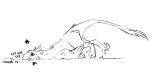  2019 ambiguous_gender claws digital_media_(artwork) dinosaur dromaeosaurid english_text feral fr95vb furred_raptor hi_res reptile scalie simple_background sketch solo text theropod velociraptor white_background 