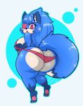  2019 3_toes 5_fingers anthro big_breasts big_butt bikini blue_fur blue_hair blue_tail breasts butt butt_heart canid canine clothed clothing cute_fangs dipstick_tail eye_patch eyelashes eyewear fingers fox fur hair heterochromia hi_res inner_ear_fluff lazuli_(doggod.va) leofelbarraund looking_back mammal multicolored_eyes multicolored_fur multicolored_tail one_leg_up open_mouth panties panty_pull partially_clothed pawpads pink_bikini pink_clothing pink_panties pink_underwear presenting purple_eyes raised_leg rear_view side_boob simple_background smile solo swimwear thick_thighs tippy_toes toes two_tone_eyes two_tone_fur two_tone_tail underwear white_fur white_tail yellow_eyes 