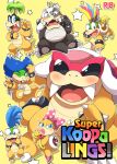  2019 blue_hair blush cover cover_page digital_media_(artwork) eyewear female hair koopa koopaling larry_koopa lemmy_koopa ludwig_von_koopa male mario_bros morton_koopa_jr. nintendo one_eye_closed roy_koopa saya26 scalie shell smile spiked_shell spikes sunglasses text video_games wendy_o._koopa 